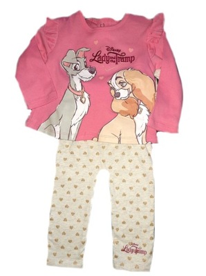 Primark bluzka leginsy 9-12 m Zakochany Kundel 80