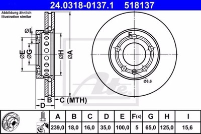 ATE 24.0318-0137.1 ДИСК ТОРМОЗНОЙ