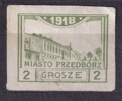 1918 Poczta Miejska Przedbórz Fi3AP1 Próba Korszeń