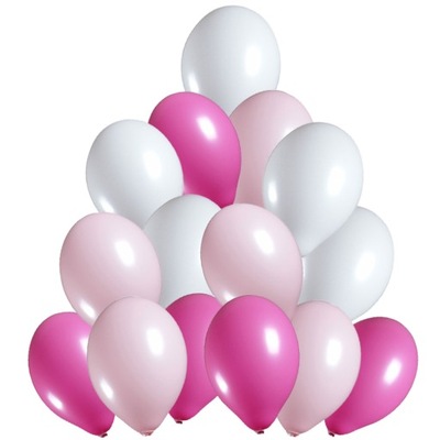 Balony Pastelowe Różowe Profesjonalne Dekoracja Balonowa 15szt Roczek