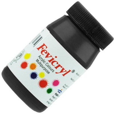 Farba akrylowa Fevicryl 50ml do tkanin Black