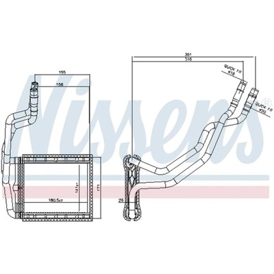 WYMIENNIK CIEPLA, CALEFACCIÓN INTERIOR NISSENS 707211  