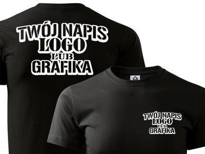 Letnia koszulka T-shirt z dowolnym nadrukiem logo