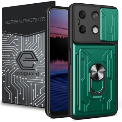 ETUI PANCERNE CASE COVER OBUDOWA RING + SZKŁO do XIAOMI REDMI NOTE 13 5G