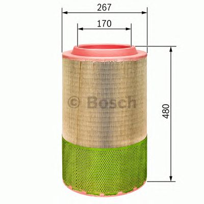 FILTER AIR BOSCH F026400249 C271170  