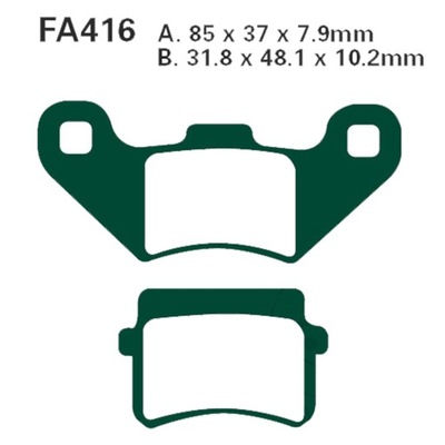 КОЛОДКИ ТОРМОЗНЫЕ FA416TT MOTORHISPANIA ENDURO MOTO