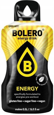 Bolero Energy Drink Napój Energetyczny proszek BEZ CUKRU 10g Kofeina Stewia