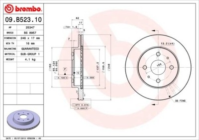 ДИСК ТОРМОЗНОЙ ПЕРЕДНЯЯ DAIHATSU/SUBARU/TOYOTA