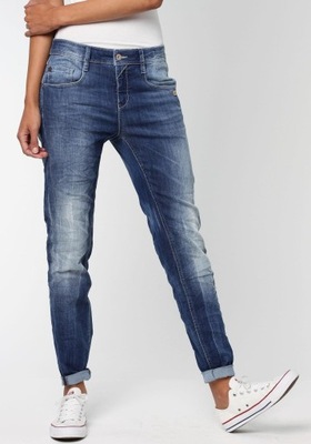 GANG SPODNIE JEANSY SLIM FIT RURKI PRZETARCIA 32