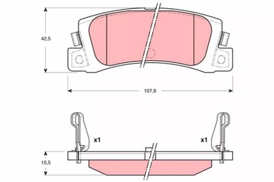 КОЛОДКИ HAM. TOYOTA COROLLA 99-01 ЗАДНІЙ