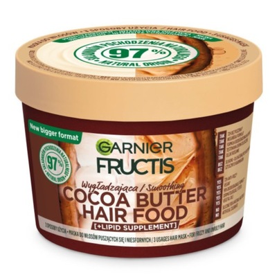 Garnier Cocoa Butter Hair Food wygładzająca maska do włosów puszących się