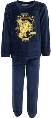 piżama HARRY POTTER GRYFFINDOR złote logo dziecięca welurowa 128