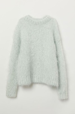 Moherowy sweter od H&m turkusowy ciepły S