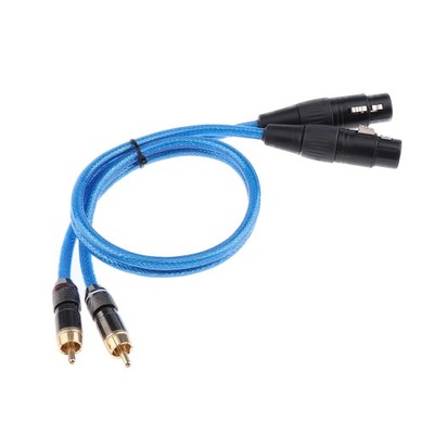 Kabel krosowy audio 2 XLR żeński na 2 męskie RCA 5