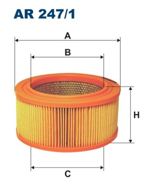 FILTRO AIRE VOLVO 240 2.0SW -76  