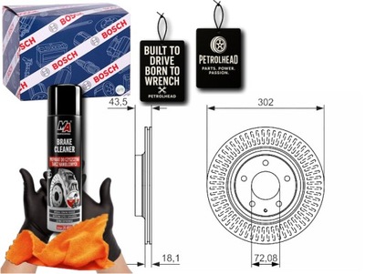 Гальмівні диски гальмівні 2szt. задня mazda rx-8 1.3 08.03-06.12 #petrolhead pro+ kit2 фото №1