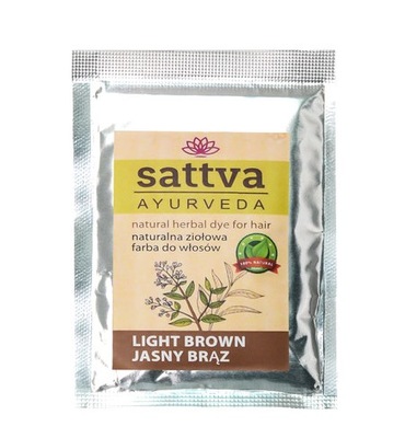 SATTVA NATURALNA FARBA DO WŁOSÓW LIGHT BROWN 10G