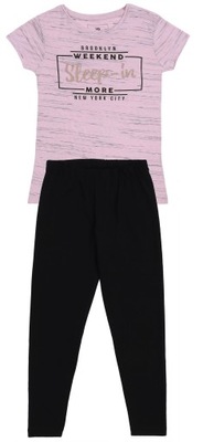 Różowa-czarna piżama PRIMARK 8-9 lat 134 cm