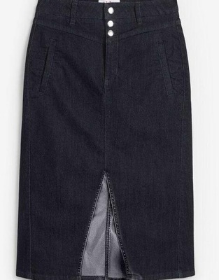 SPÓDNICA JEANSOWA Z ROZPORKIEM 36