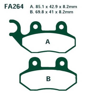 ZAPATAS DE FRENADO EBC SFA264 LAMBRETTA PEGASUS AJS  