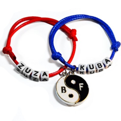 BRANSOLETKA przyjaźni BEST FRIENDS YIN YANG magnes