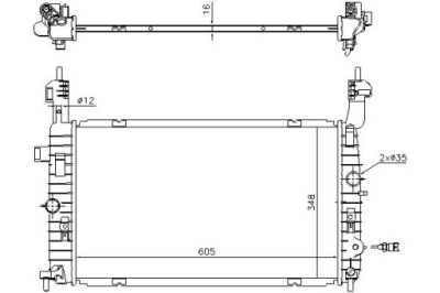 Nissens радіатор води opel meriva 1.6 фото №1