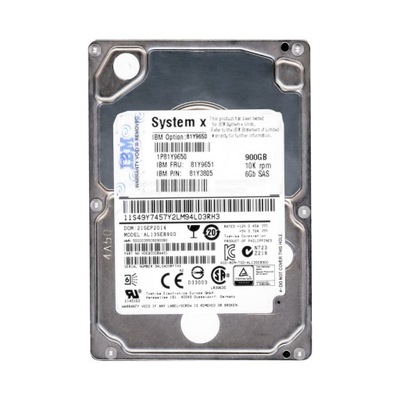 IBM 81Y9651 900GB 10K 64MB SAS-2 2.5'' 81Y3805