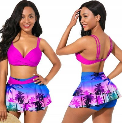 STRÓJ KĄPIELOWY BIKINI FIGI SPÓDNICZKA ROZMIARY
