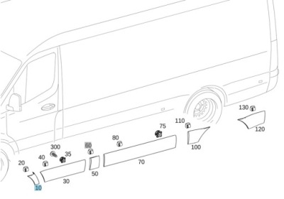 Молдинг ozd крыла передний правого - sprinter 907 / 910 фото №1