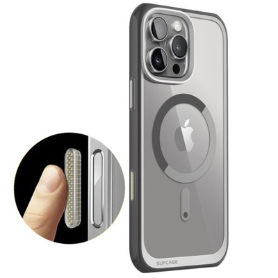 SUPCASE PRZEZROCZYSTE ETUI MAGSAFE DO IPHONE 16 PRO MAX - CZUŁY PRZYCISK