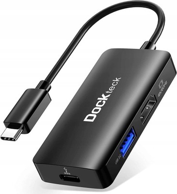 Hub Dockteck USB-C stacja dokująca 3 w 1