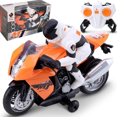 MOTOCYKL ZDALNIE STEROWANY MOTOR ŚCIGACZ RC NA PILOTA ŚWIATŁO DŹWIĘK