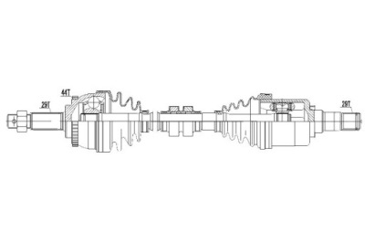 Привідний вал привідна ліва nissan x-trail t30 01-07 mtm фото №1