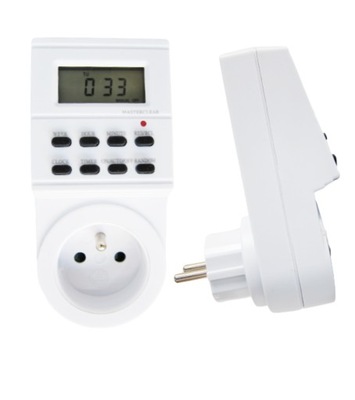 PROGRAMATOR CZASOWY 7 DNI CYFROWY LCD WYŁĄCZNIK WŁĄCZNIK TIMER BOJLER