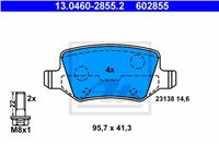 ATE ZAPATAS DE FRENADO PARTE TRASERA MERCEDES A W168 98-04 MERCEDES A  