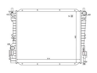 FORD MUSTANG 2010-2012 РАДИАТОР V6 4.0 V8 4.6 4R3