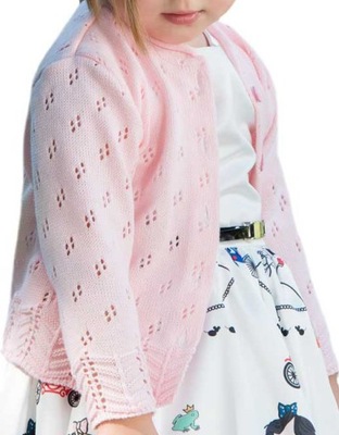 Rozpinany sweterek dla dziewczynki różowy r. 80