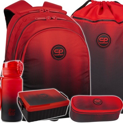 ZESTAW PLECAK SZKOLNY GRADIENT CZERWONY COOLPACK KLASA 1 3