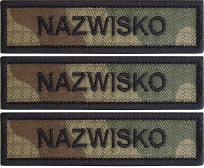 Name Patch Nazwisko WZ2010 US-21 Naszywka x 3 szt.