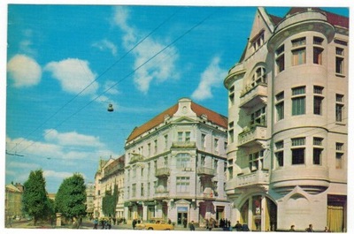 Pocztówka Ukraina Lwów 1970 ulica Akademicka