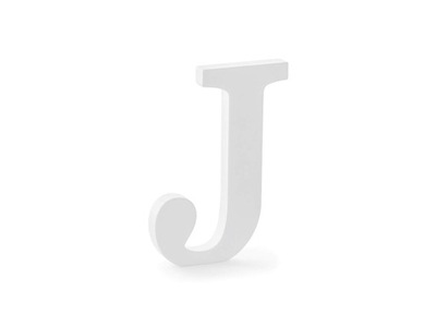 Drewniana literka litera J - dekoracja