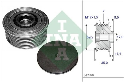 INA 535 0087 10 ГЕНЕРАТОР - СЦЕПЛЕНИЕ ОДНОСТОРОННИЙ