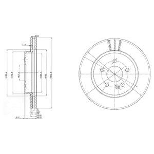 ГАЛЬМІВНІ ДИСКИ ГАЛЬМІВНІ DELPHI BG3397