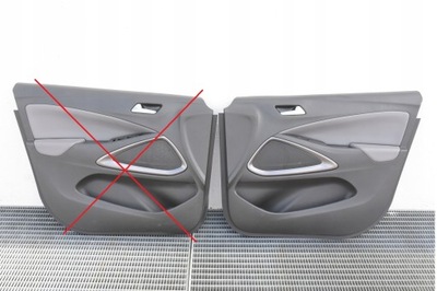 Opel crossland x обшивка дверь правый перед ambiente кожа серая фото №1