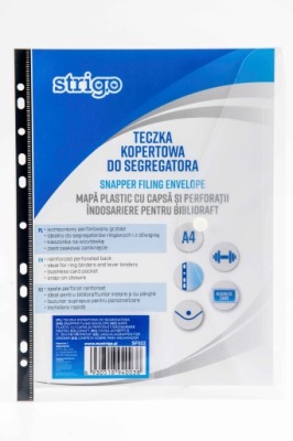 STRIGO TECZKA KOPERTOWA A4 PP NA ZATRZASK DO SEGREGATORA PP A4 SF022 WPC