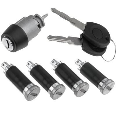 Вкладка замка запалювання + 4x вкладиш замка двері перед + bok + задня vw transporter t4 фото №1