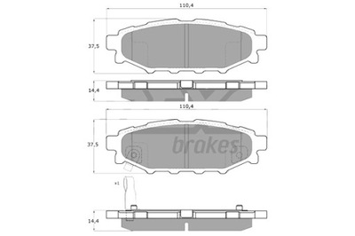 TOMEX BRAKES ZAPATAS DE FRENADO SUBARU LEGACY 03-14 PARTE TRASERA  