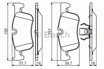 КОМПЛЕКТ КОЛОДОК ТОРМОЗНЫХ BOSCH 0 986 494 561