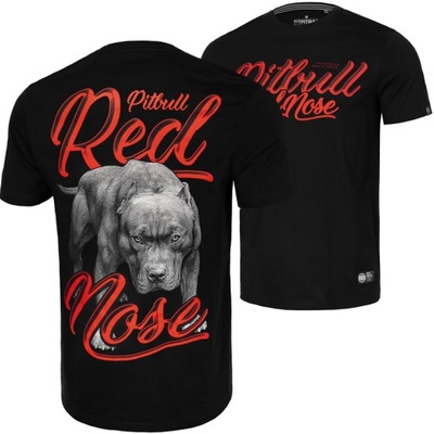 PIT BULL koszulka RED NOSE black + wlepa ARI - XL