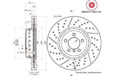 BREMBO ДИСКИ ТОРМОЗНЫЕ ТОРМОЗНЫЕ 2 ШТУКИ. ПЕРЕД BMW 1 F20 1 F21 2 F22 F87 2 F23 3